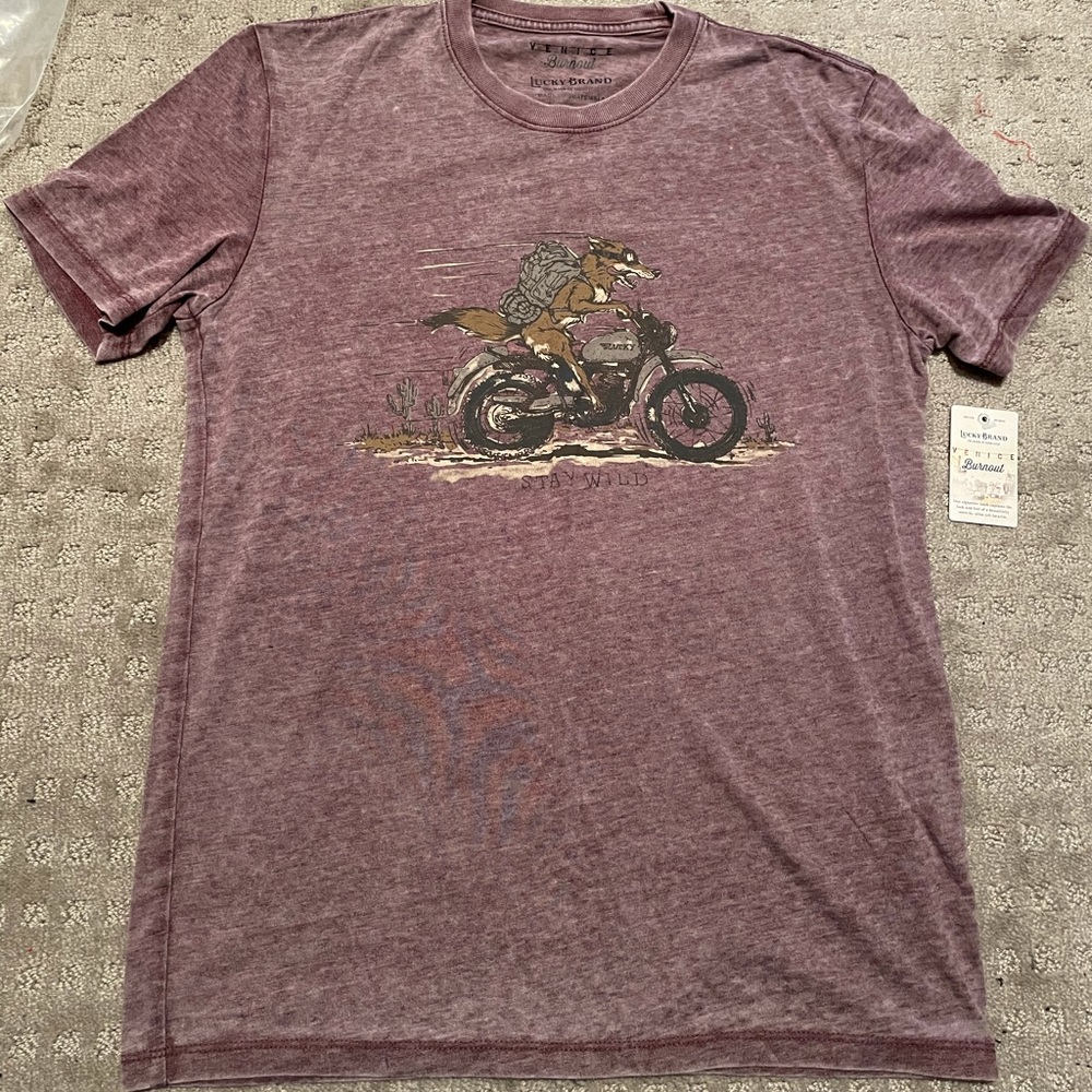Lucky Brand Venice Burnout Stay Wild T-shirt